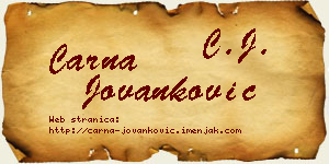 Čarna Jovanković vizit kartica